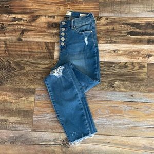 Size 24 waist pac sun high rise light wash ankle jeggings.